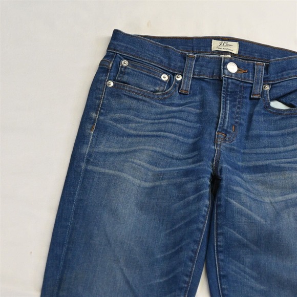 J.CREW 26 Mid Rise Skinny Medium Wash Stretch Denim Womens Jeans - Picture 2 of 7